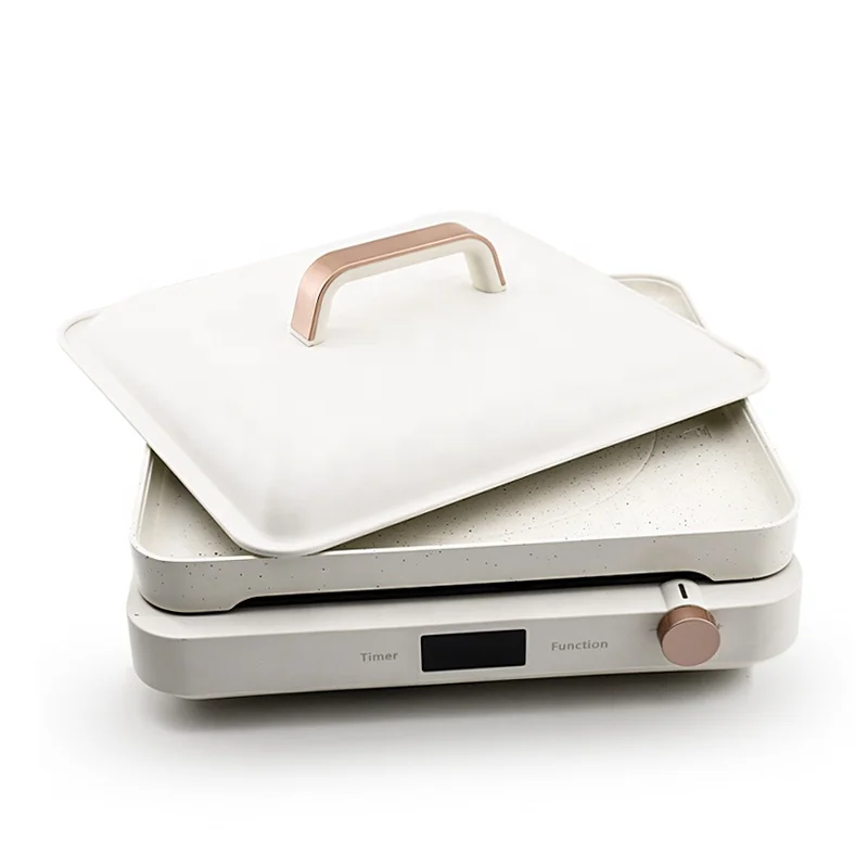 Removable breakfast toaster griddle indoor bbq grill hotpot cooking electric cooker