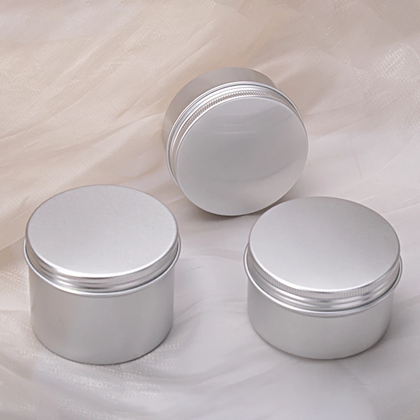 10g 30g 50g professional custom aluminum cosmetic jar round tin body cream packaging aluminum powder jar metal tin container