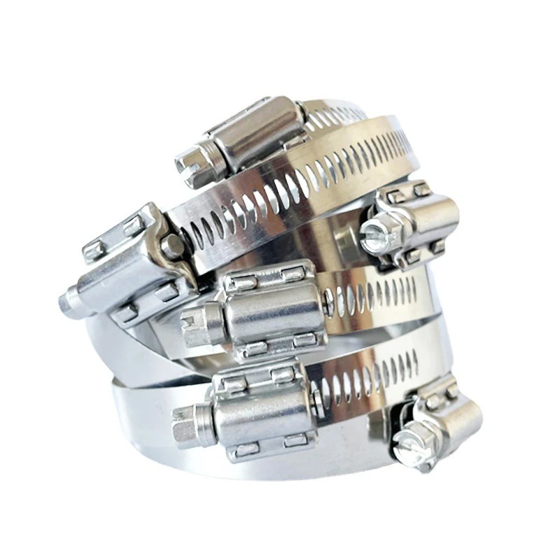 HC-05 Stainless steel hose clamp american style buckle strong throat band double t bolt hose slot clamps