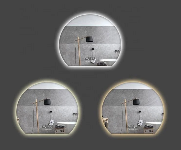 Modern Bathroom Mirrors frameless mirror half round led Mirror