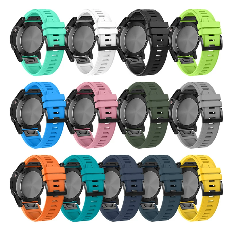 BOORUI 2021 new design 26mm band for garmin for fenix strap silicone replacement watchbands for fenix 3x 5x 6x pro
