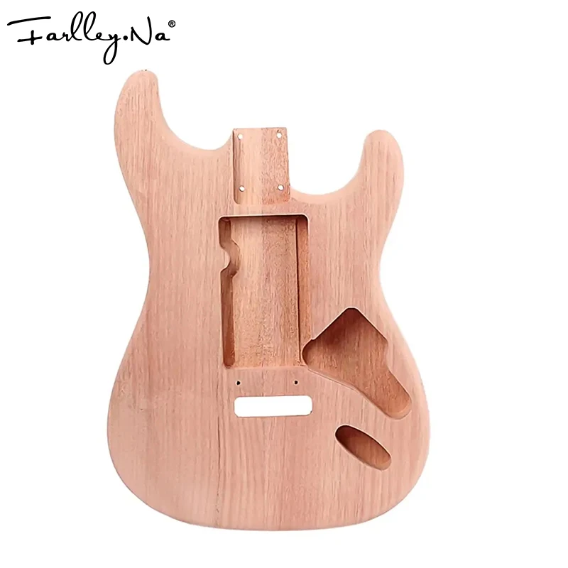 Farlley.Na Bass Acoustic  Neck Through Thin Semi Hollow Hollow Body Electric Guitar Unfinished Kit Ash Bodies Ibenez