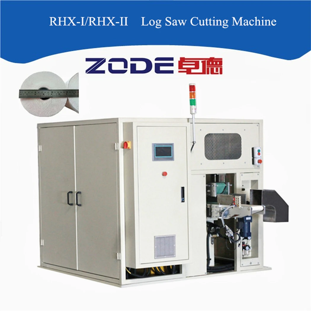 Automatic Soft kitchen towel toilet roll paper cutting machine two channel log saw cutter