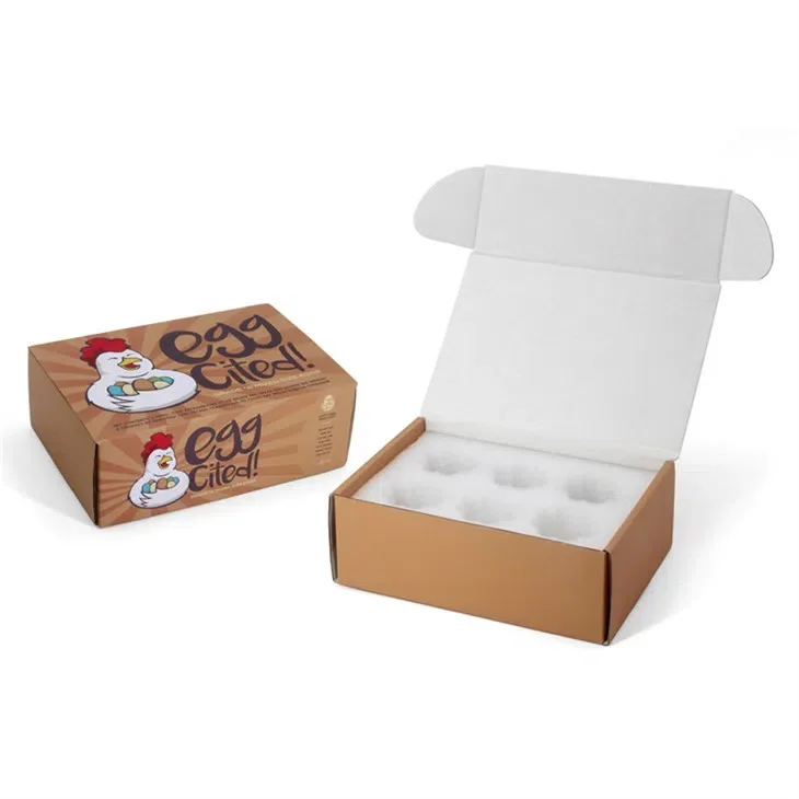 Custom cardboard egg transport packing shipping packaging boxes with insert