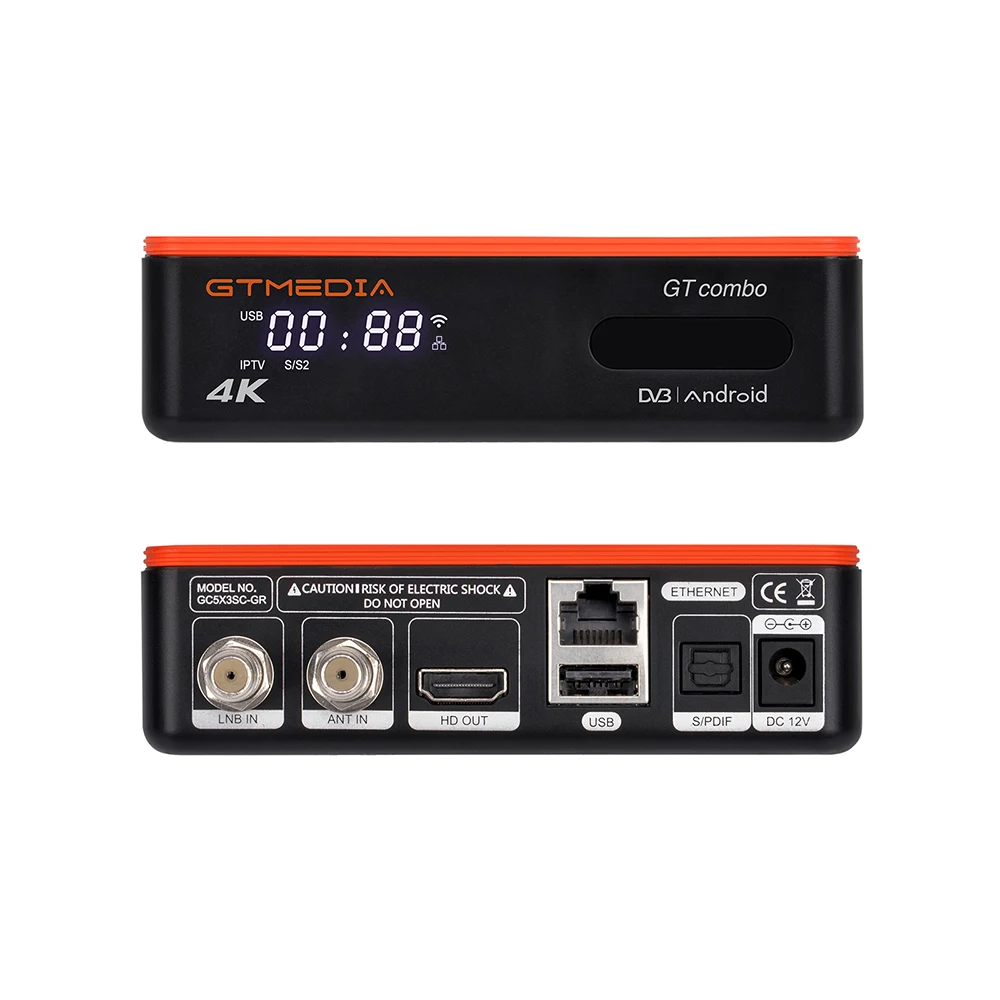 GTMedia GT комбо DVB-S2/T2/C Android 9 0 ТВ коробка S905X3 4 к Декодер каналов кабельного телевидения компьютерной приставки телевизору DVB S2X T2 C-цифра спутниковый телевизионный ресивер V7S2X V8X