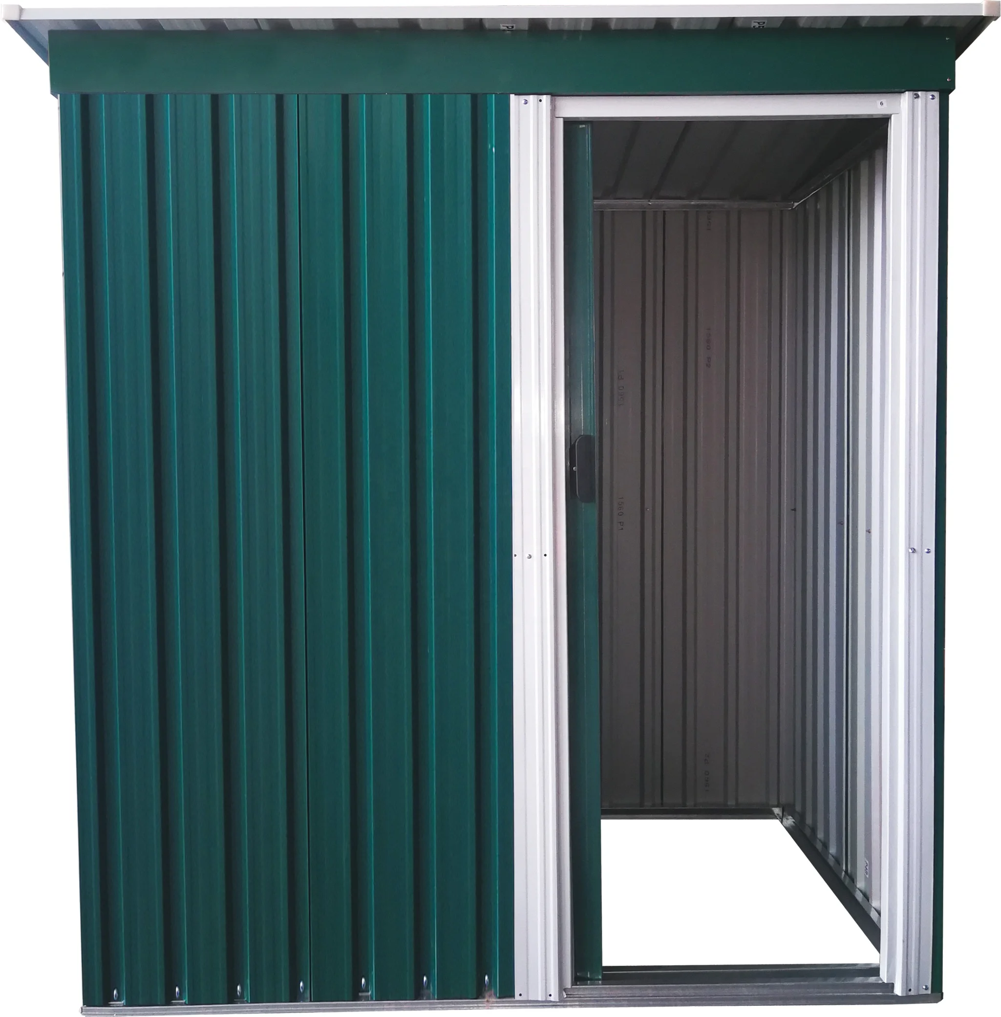 
Steel Outdoor Storage Shed with Sloped Metal Roof garden shed 