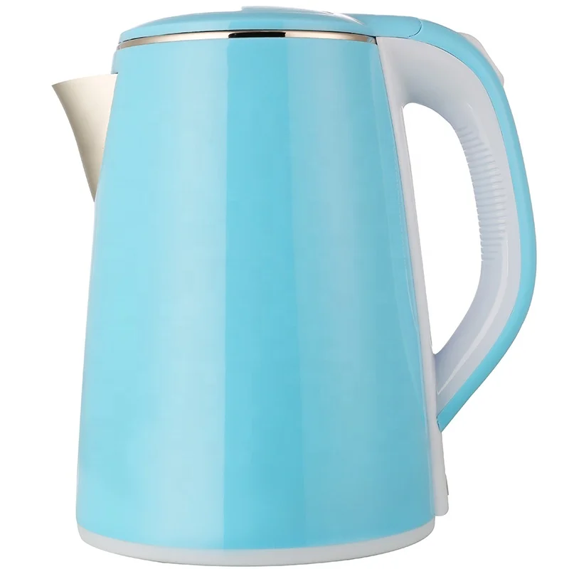 
2021 hot sale kitchen appliances LED display light Double wall 2 Layers Anti-scald Electric Kettle high quality wholesale 
