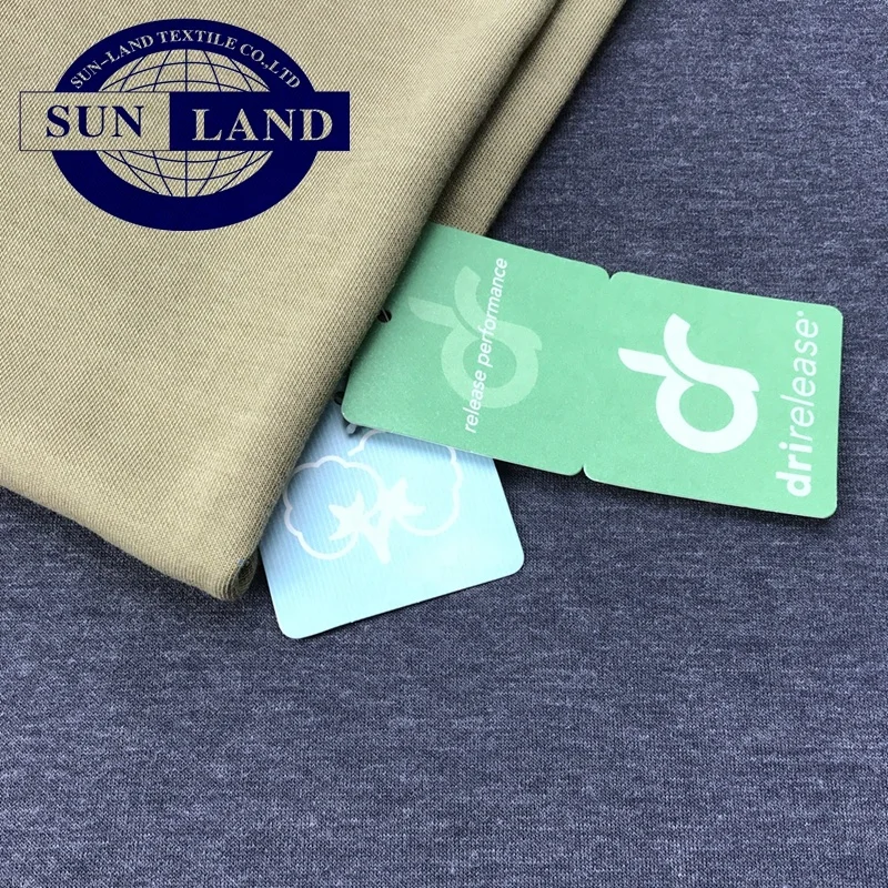 terry Polyester cotton 30S TC dri-release quick dry moisture wicking polycotton interlock fabric