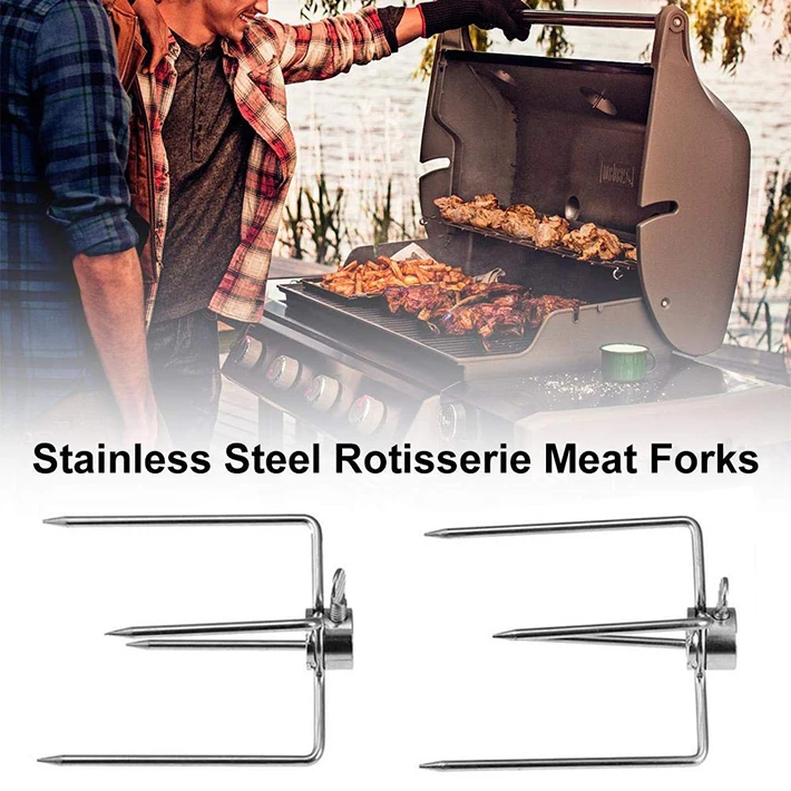 rotisserie grill meat  skewer forks Multi-function grill fork Barbecue accessories for outdoors  Electric skewers