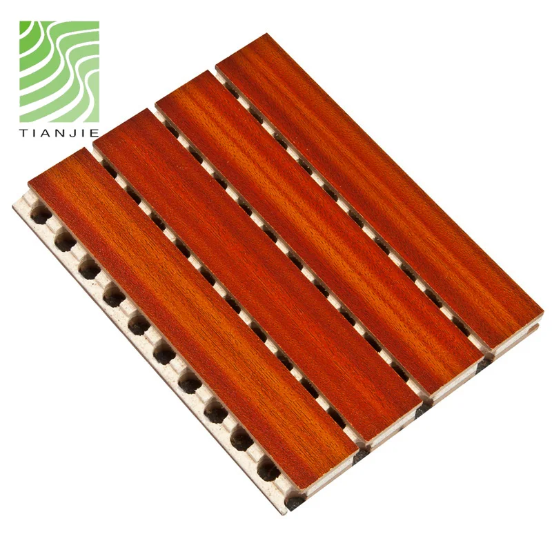 Acoustic panels pattern wood polyester sound proof groove wooden acoustic panels for auditorium