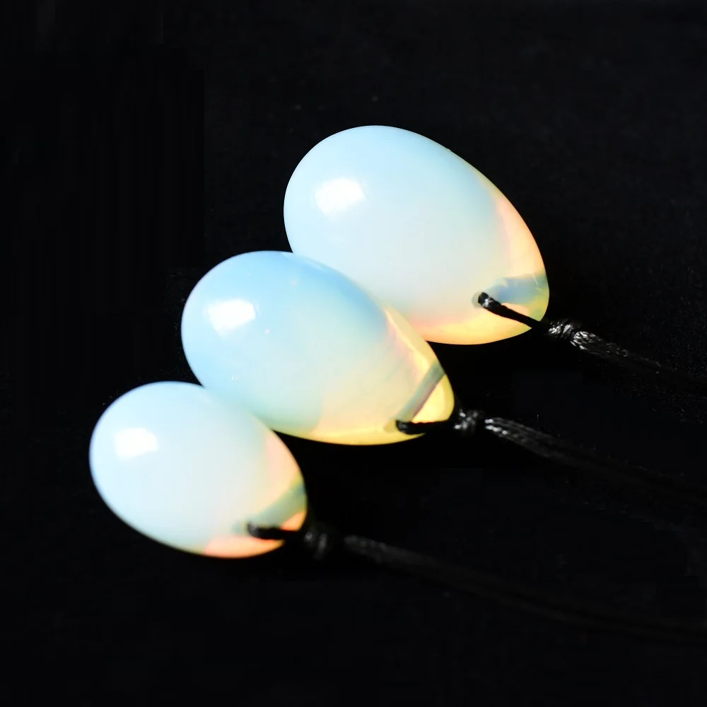 
Wholesale New Product Gemstone Opalite Jade Egg Women Health Care Opal Stone Crystal Yoni Egg 