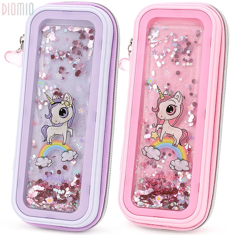 Sweety  popular zip Pencil Case EVA PU Pen Pouch Stationery Box 3d Pencil cases For School Students