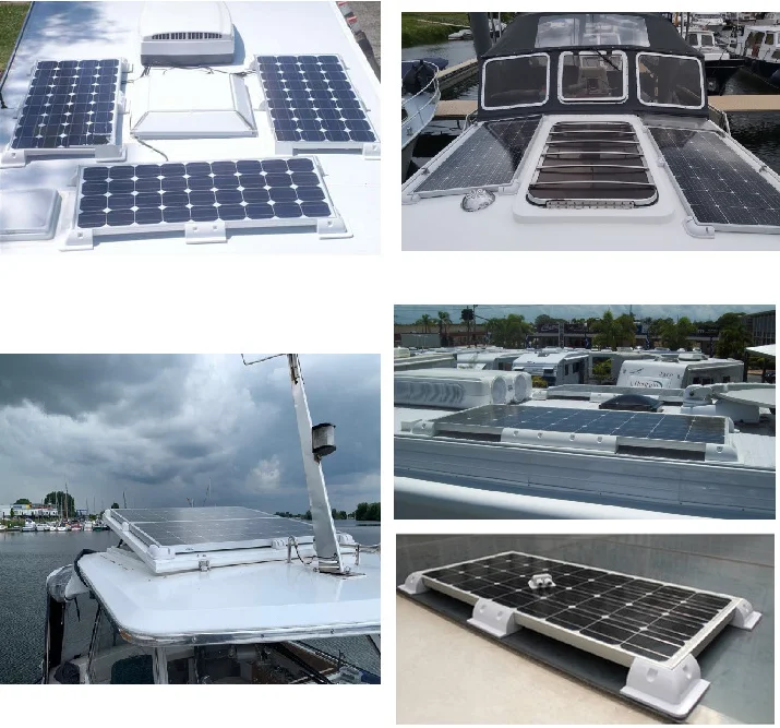 RV solar panel mounting bracket van car abs white motorhome on structure z bracket for solar panel install