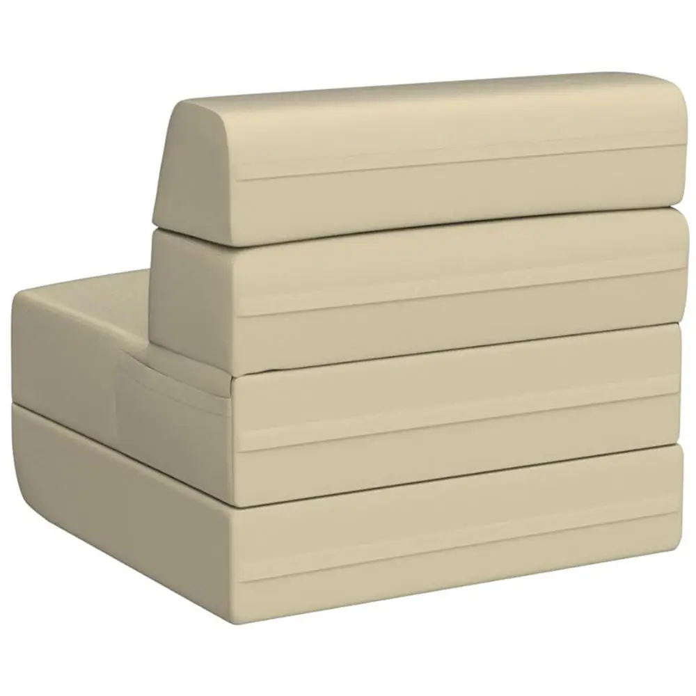 Modern Tufted Single Sofa Bed Convertible and Extendable for Indoor/Outdoor Use in Bedroom or Living Room for Apartments