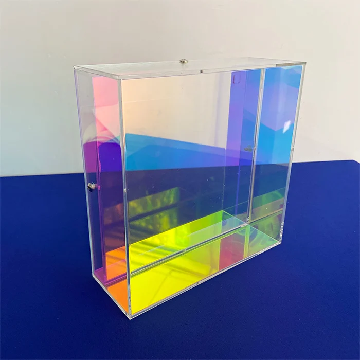 Custom Wall Mount Square Neon Acrylic Shadow Box Frame For Home Hotel Room Decor