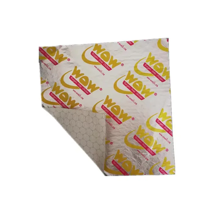 custom designed logo printing repeated  custom wrapping paper  food  packaging  aluminium foil paper burger packaging