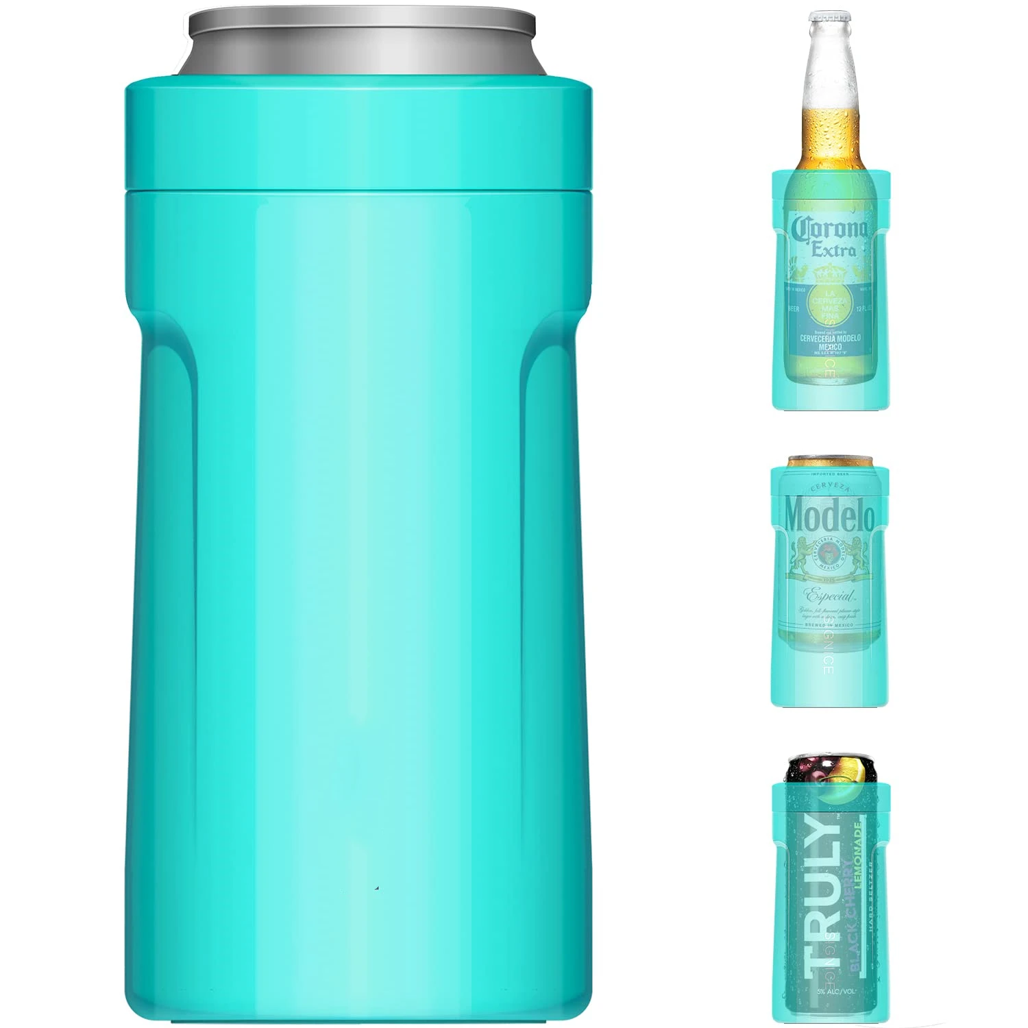 12oz personalized custom stainless steel vacuum insulated double wall metal beer bottle can insulator cooler holder