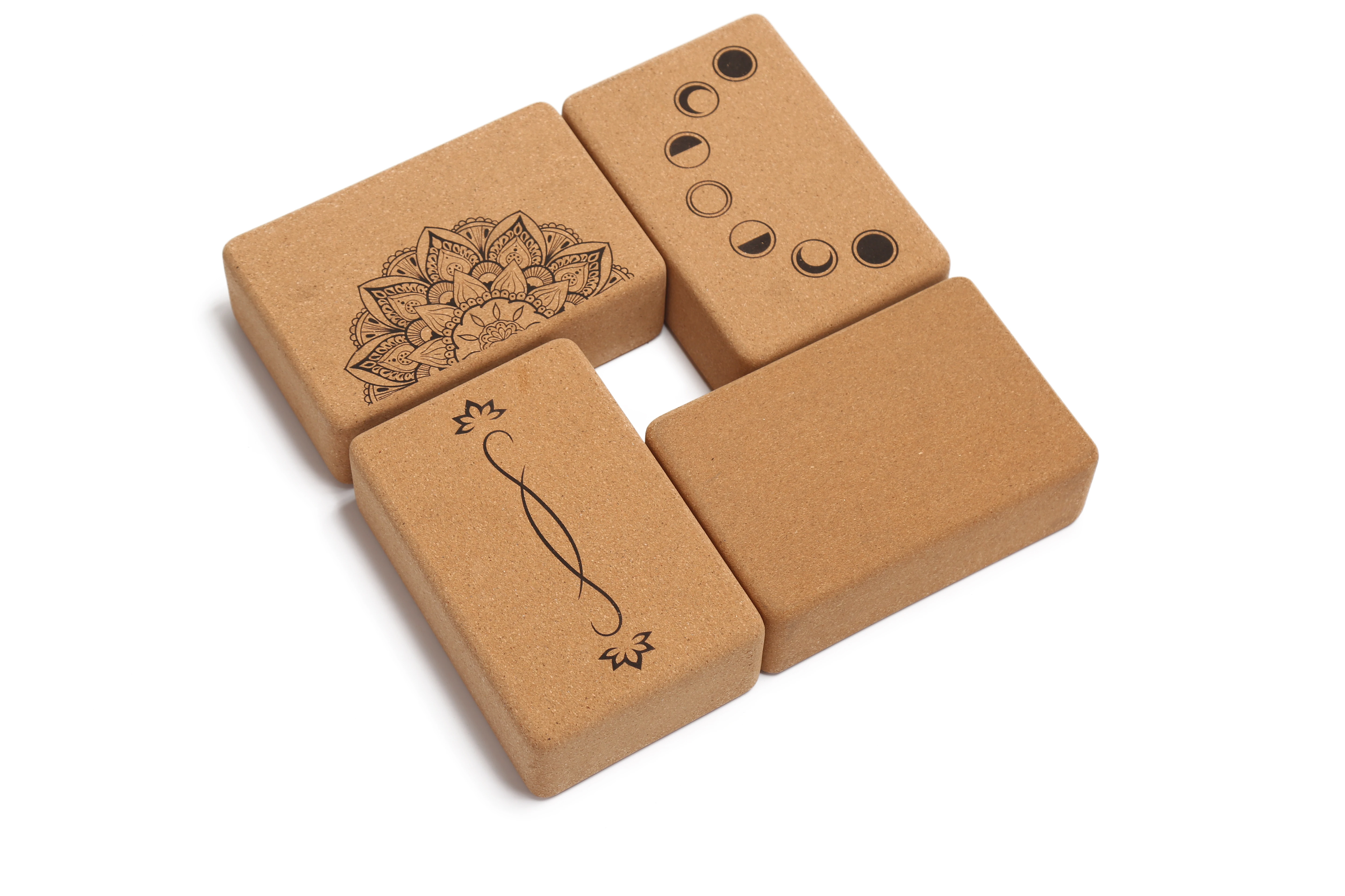 9x6x4 Inch Portugal Natural Cork Brick 2 Pack Set Cork Yoga Blocks Moisture-Proof Yoga Equipment For Women