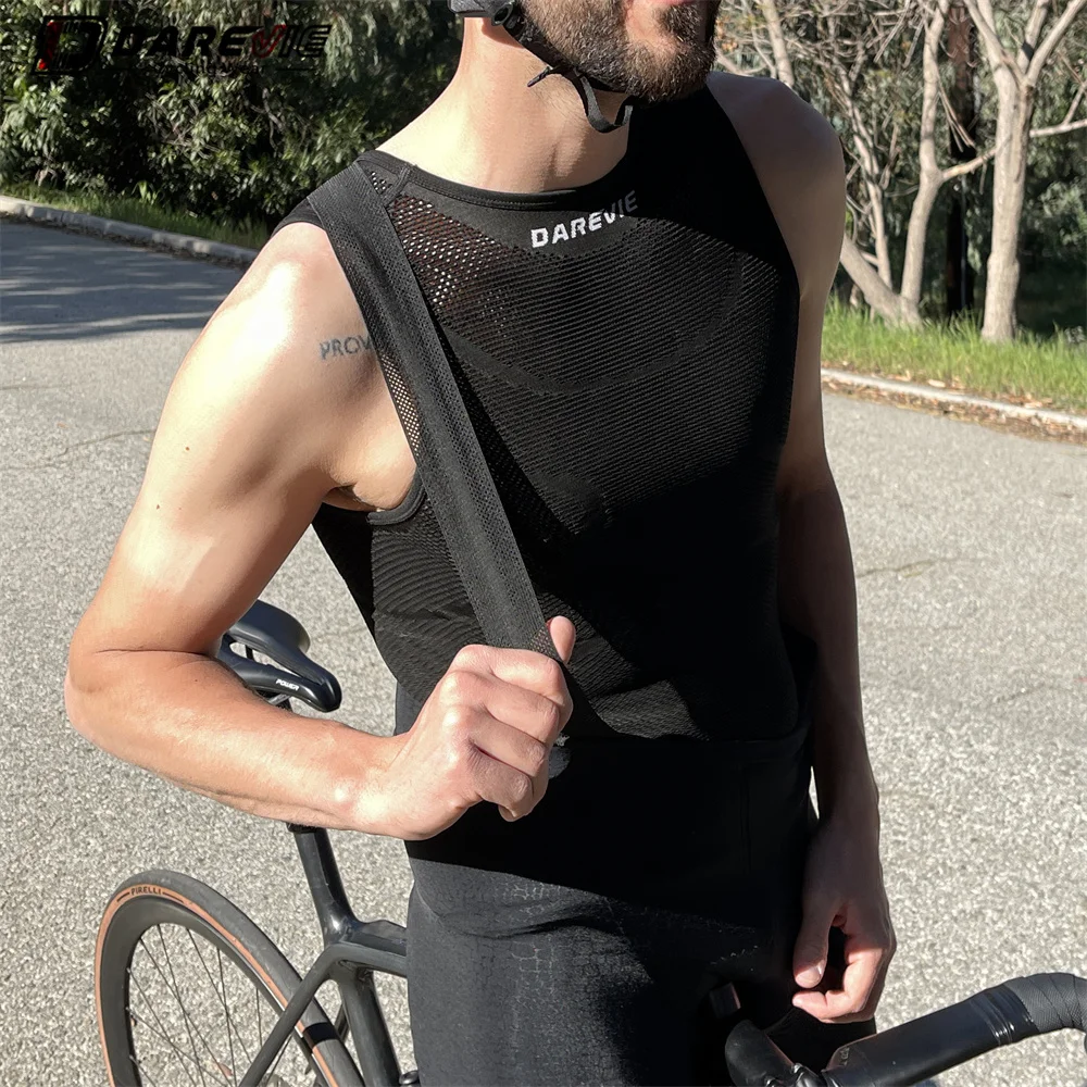 Darevie manufacturer seamless vest clothing custom logo outdoor sport gym sleeveless cycling underwear