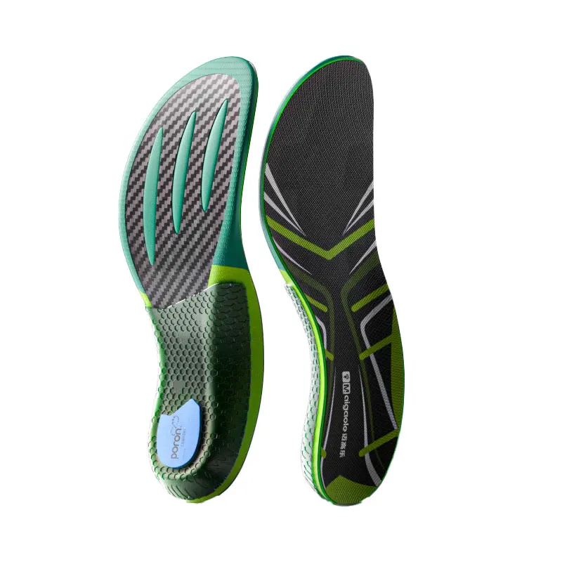 Race specific insoles for marathon full palm real carbon fibre board increasing speed rebound athletic sports running inserts