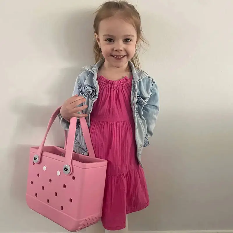 Moulding Bag Women Summer Beach Bag Croc Fashion Shopping Tote Shoulder Bag Waterproof Eva Silicone Jelly Candy Handbag