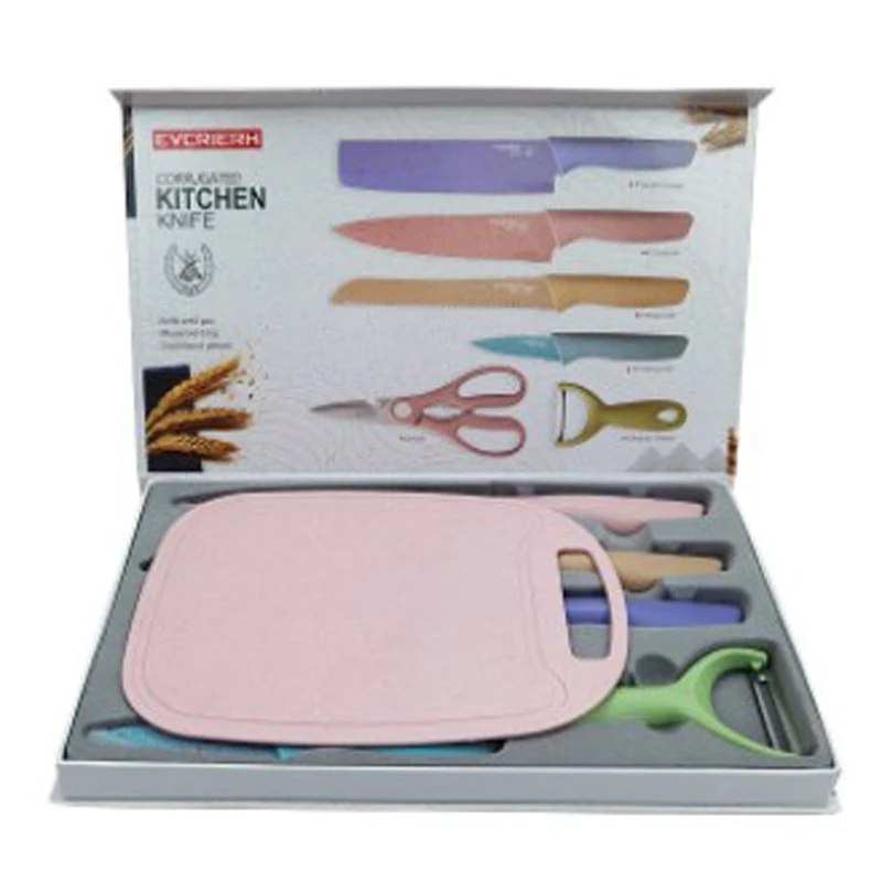 
7-piece Household Wheat Straw Kitchen Knife Set 