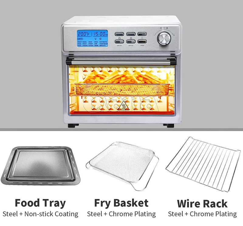 QANA Factory Wholesale OEM food processors tefal Electric Deep Fryer Smart Intelligent Smokeless Air Fryer OVEN horno para pan