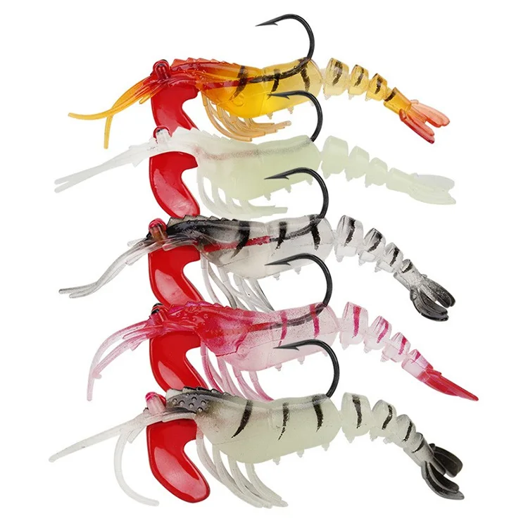 
Hot Sale 7cm 12g Luminous Multi-Jointed Shrimp With Lead Fishing Lure Salt water fishing lures 