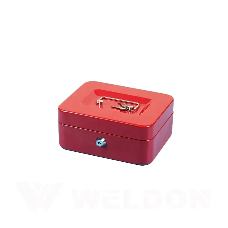 WELDON Custom  High Quality  Money Box With Combination Lock or Key Lock Small Cash Box