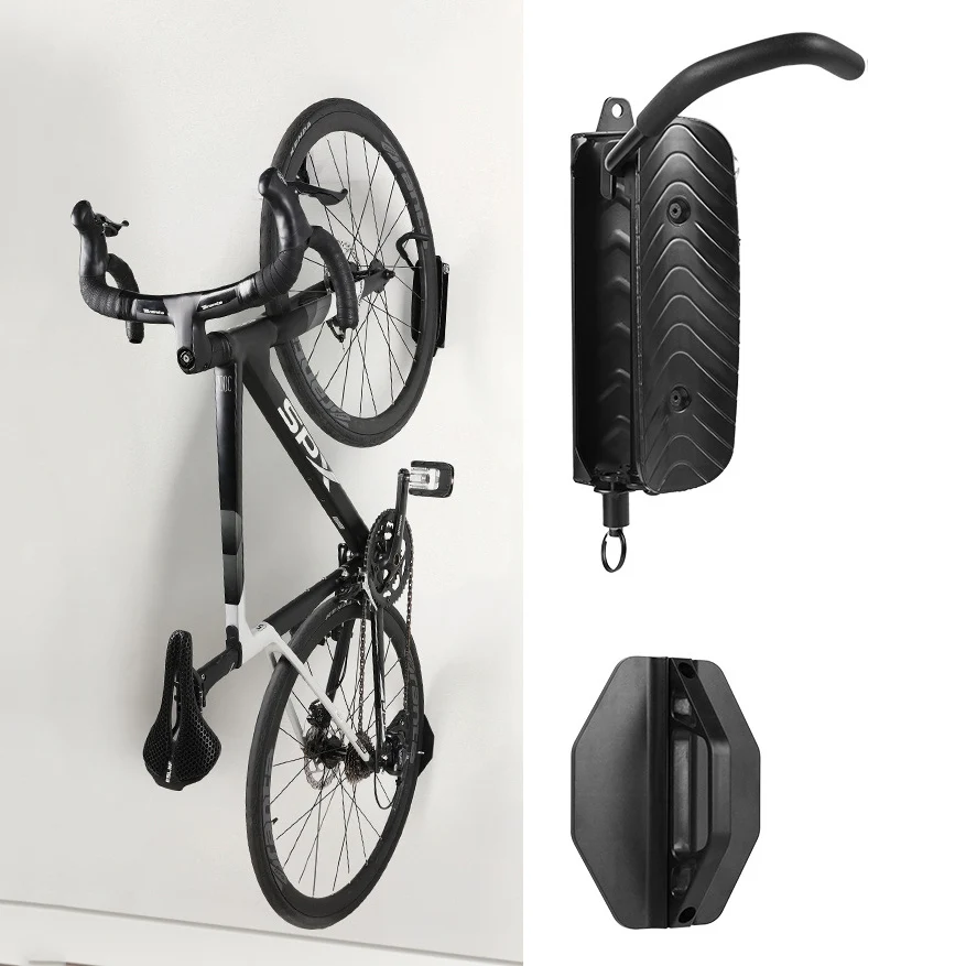 Easy Lift Vertical Wall Mounted Bike Storage Rack Garage Wall Mount Bicycle Hanger for Indoor Home E-Bike Holder Rack