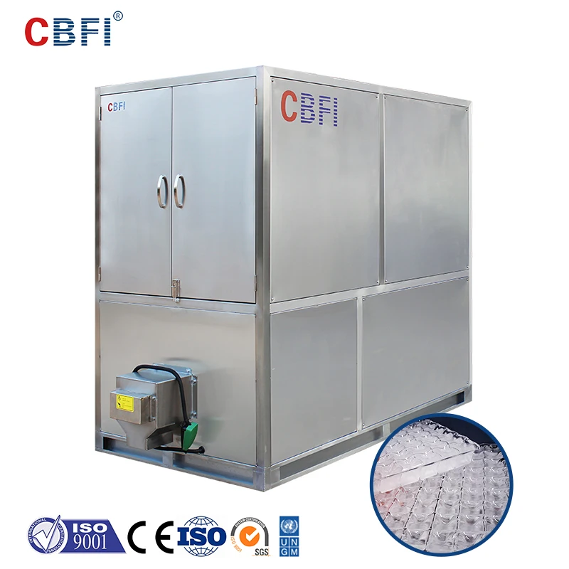 Crystal 5 Ton Cube Ice Machine with Plastic Ice Bag Packing