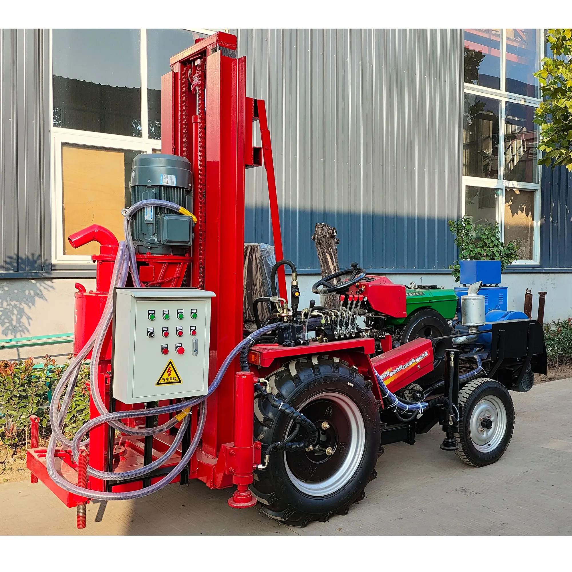 Tractor drilling rig 200 meter vehicle mounted water well drilling rig sold in Africa