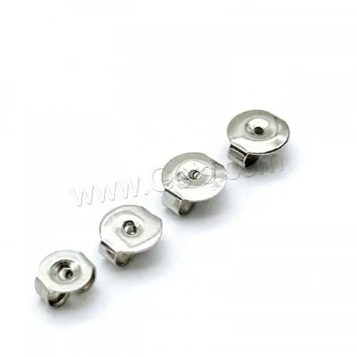 DIY original color 304 Stainless Steel Ear Nut Component for jewelry making electrolyzation 100PCs/Bag 1647393