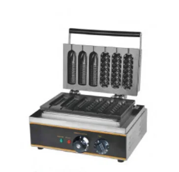 Corn&Hot-dog Waffle Maker 5 Waffle Bars Bakery Machine Stainless Steel Non-stick Easy-clean Safe Commercial Kitchen Appliance