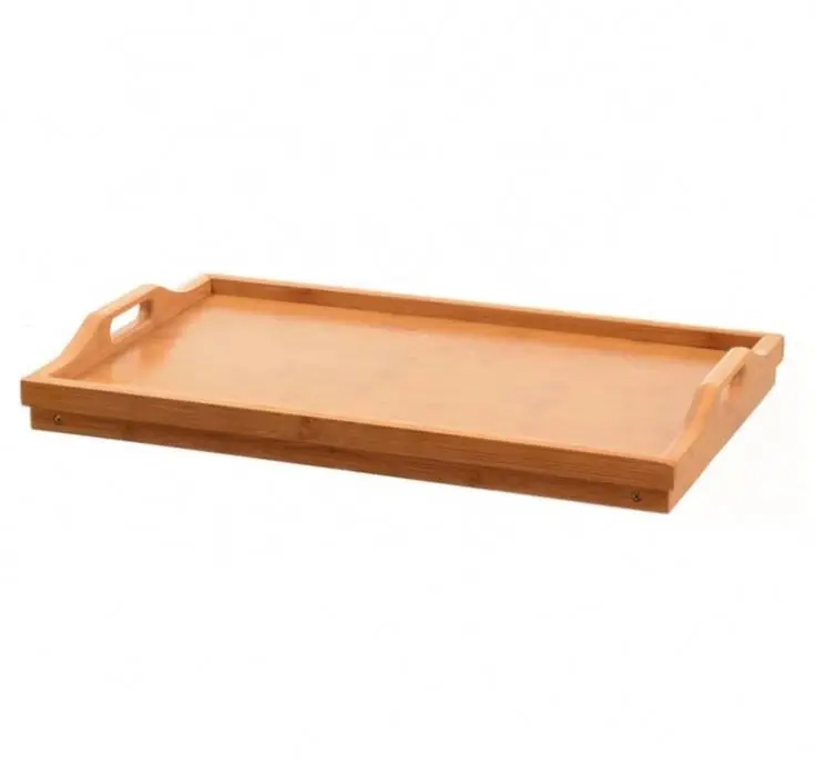 Custom Bamboo Wooden Kitchen Baby Stand Fruit Food Tray Serving