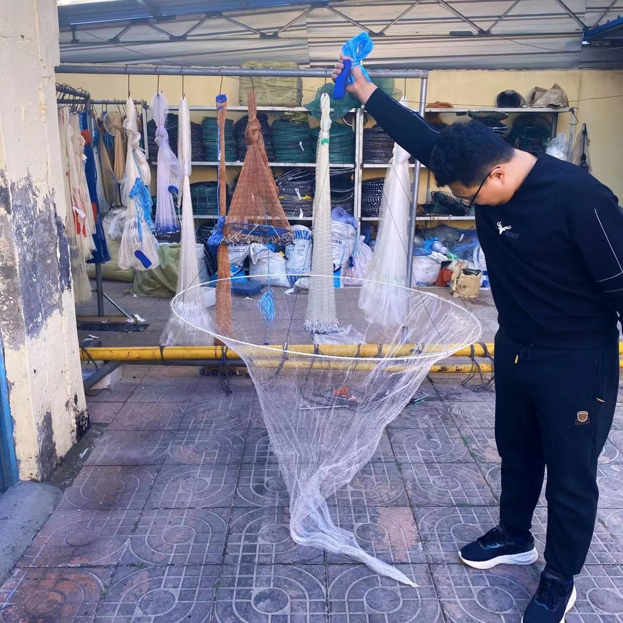 Hot sale ship boat use Fishing equipment Hoop Net Bait Net Foldable Trap Crab/Crayfish/Shrimp/Smelt/Eels/catfish catcher