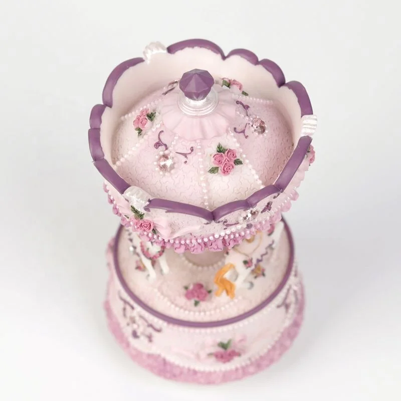 DIY mini carousel horse music box Christmas gift