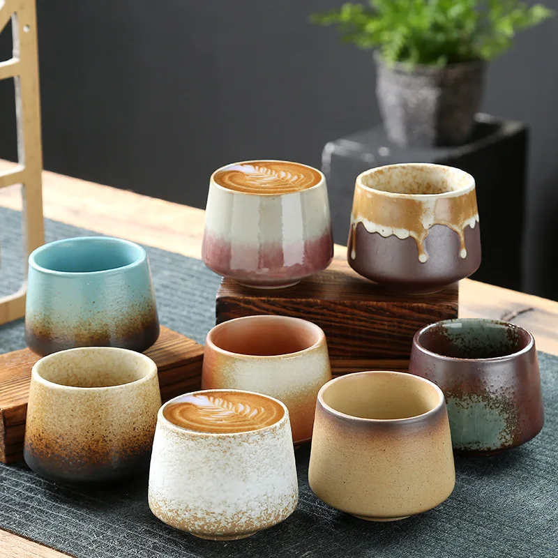 Ceramic Coffee and Tea Cups Retro Rough Style Single Use Stove Pot for Personal Household Drinking Water Wholesale Available