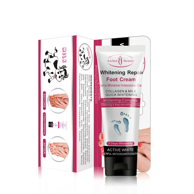 Aichun Beauty молочный крем для ухода за ногами отбеливающий Восстанавливающий натуральный крем для ухода за ногами