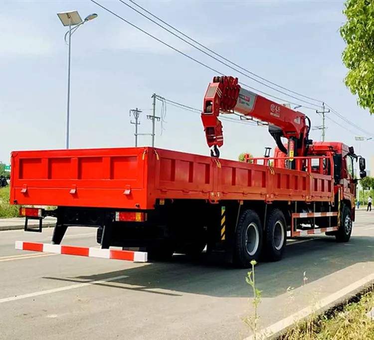SHACMAN 6x4 Truck mounted crane 12 tons 4 section boom crane various tonnage crane customization