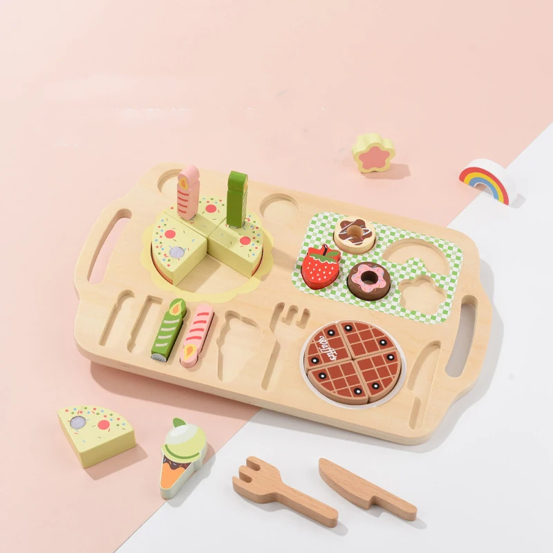 Wooden Kids Toys Tableware Play Simulated Kitchen Toy Set other educational toys Kitchen set
