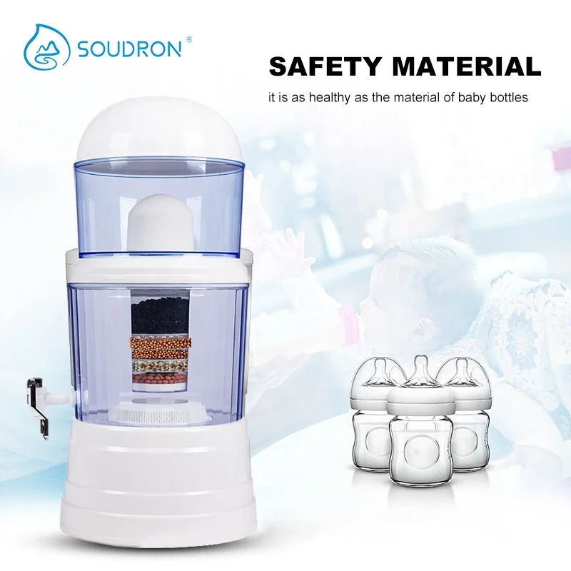 6 этапов 14 л керамический горшок для минеральной воды прямой диспенсер питьевой настольный очиститель с