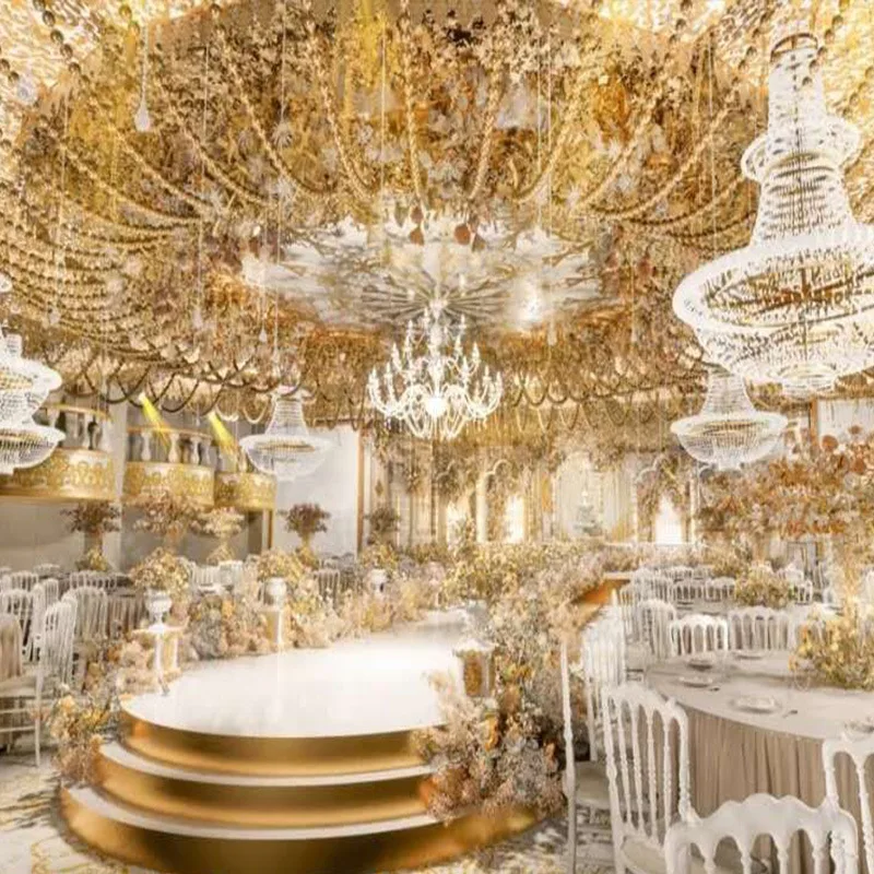 customization wedding decoration materials one-stop service Large banquet hall wedding hall hotel ballroom design