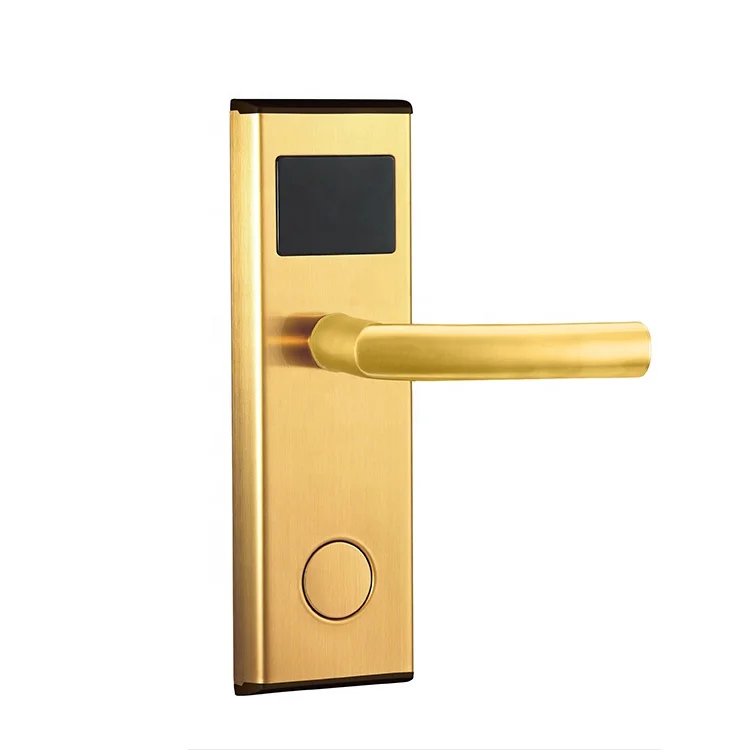 Safety Electric Hotel System Cheap Hotel Lock with Handle Keys Card