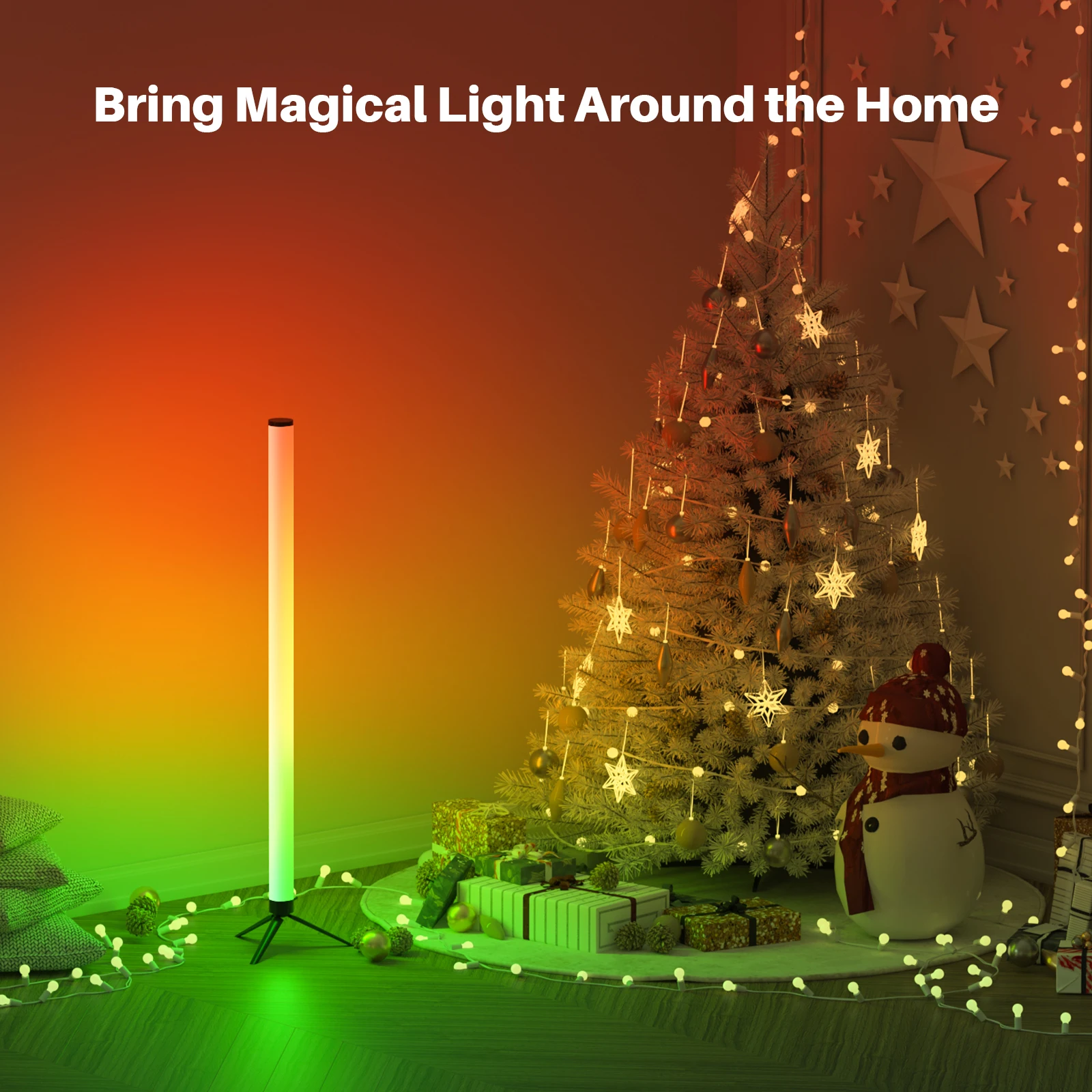 Standing Decorative Living Room RGB LED stand Tripod Corner Hotel Floor Lamp with Remote Control