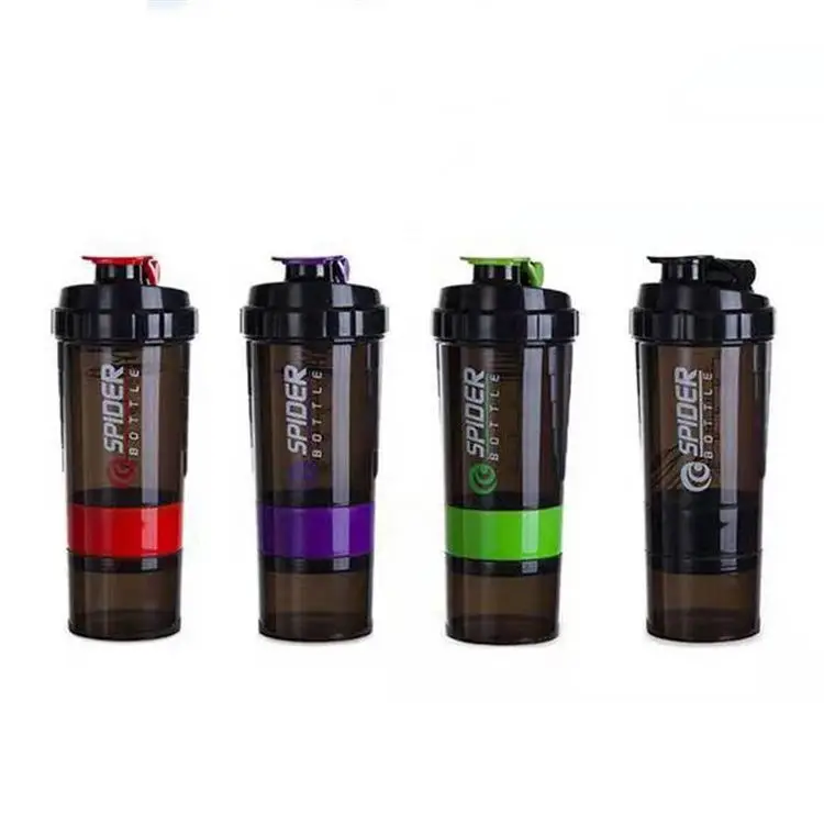 High Quality Custom Logo Protein Shaker Bottle Fitness Sports Plastic Shake Water Cup With Stainless Steel Ball
