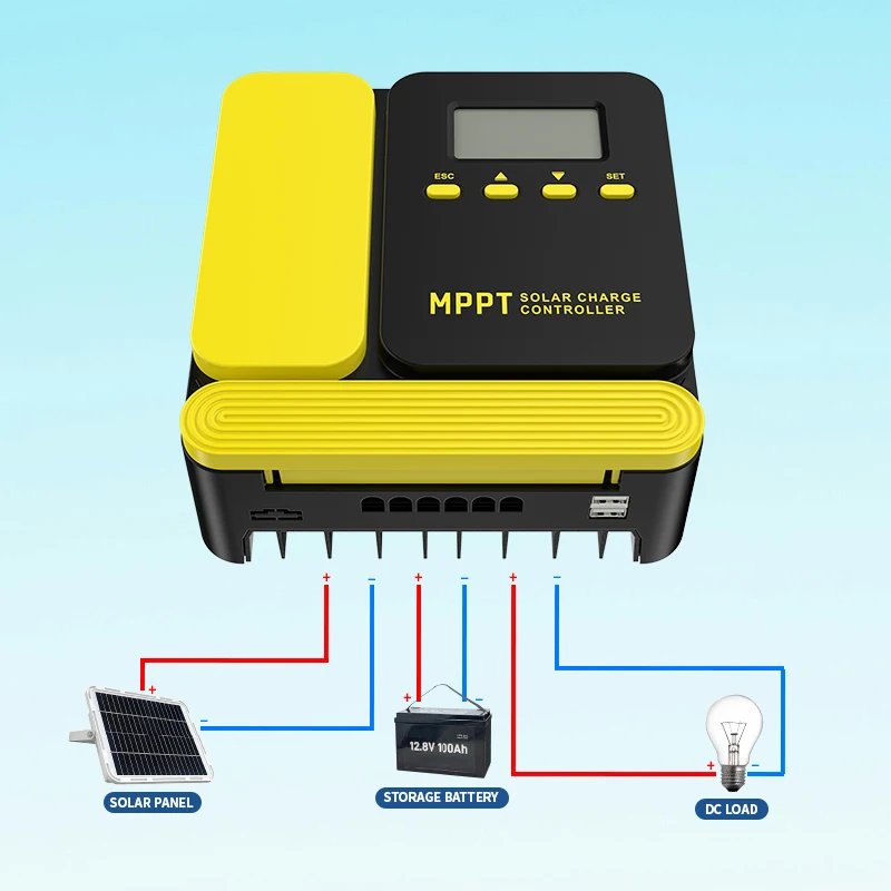 Smart MPPT 40A 50A 60A Sun Solar Charge Controller Voltage AUTO 12V 24V PWM For Lithium Lead Acid Battery
