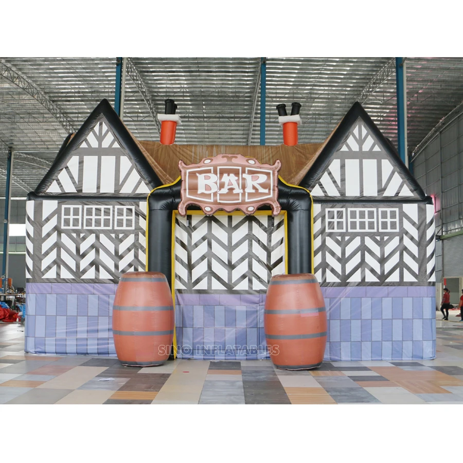 9x6 м гигантский удар со шнуровкой надувные бар палатка с полной с цифровым принтом для вечеринок на открытом воздухе N события из Китая надувная фабрика