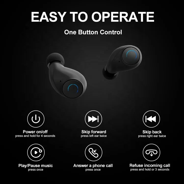  Трендовые Новые водонепроницаемые спортивные наушники-вкладыши Handfree Bluetooth настоящие стерео наушники с шумоподавлением TWS