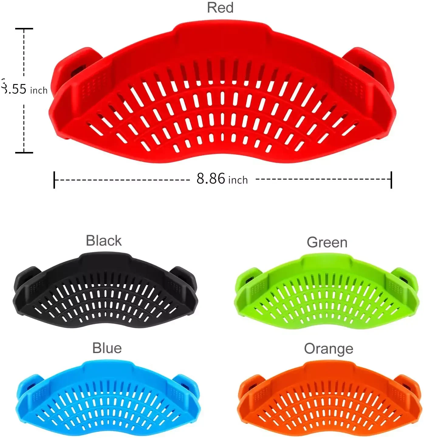Newly designed food Filter Kitchen Vegetable noodle water filter clips fit all POTS and bowls